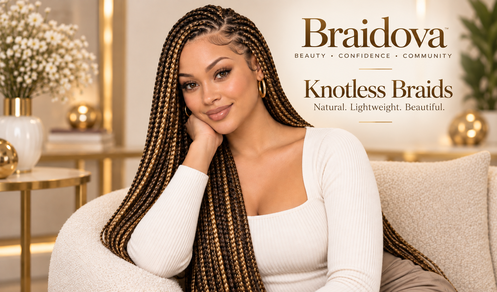 Braidova Knotless Braids premium style showcase